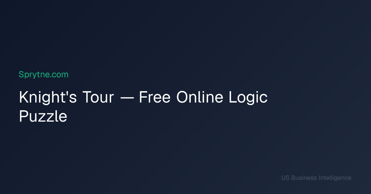 Knight's Tour — Free Online Logic Puzzle